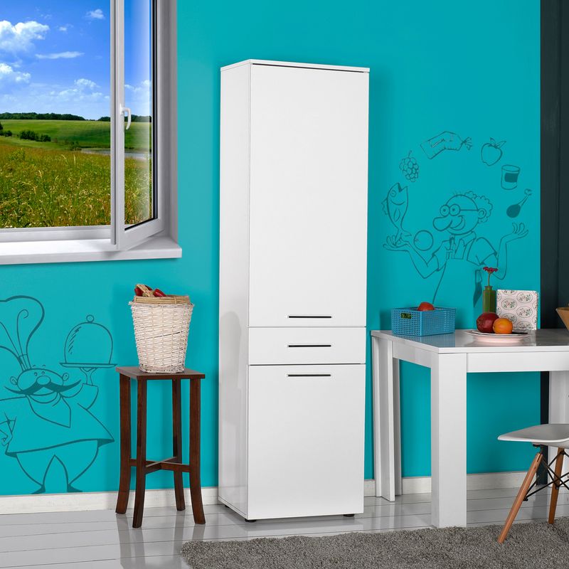 Casa si Gradina - Mobilier - Dulapuri si sifoniere - Dulapuri - Dulap multifunctional, Hanah Home, pal melaminat, alb, 52x38x187 cm - Infinity.ro