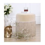 Casa si Gradina - Mobilier - Scaune si fotolii - Tabureti - Taburet, Hanah Home, catifea, crem, 45x45x47 cm - Infinity.ro