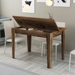 Casa si Gradina - Mobilier - Mese si birouri - Mese bucatarie si dining - Masa de bucatarie, Hanah Home, pal melaminat, nuc, 110x72x75 cm - Infinity.ro