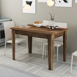 Casa si Gradina - Mobilier - Mese si birouri - Mese bucatarie si dining - Masa de bucatarie, Hanah Home, pal melaminat, nuc, 110x72x75 cm - Infinity.ro