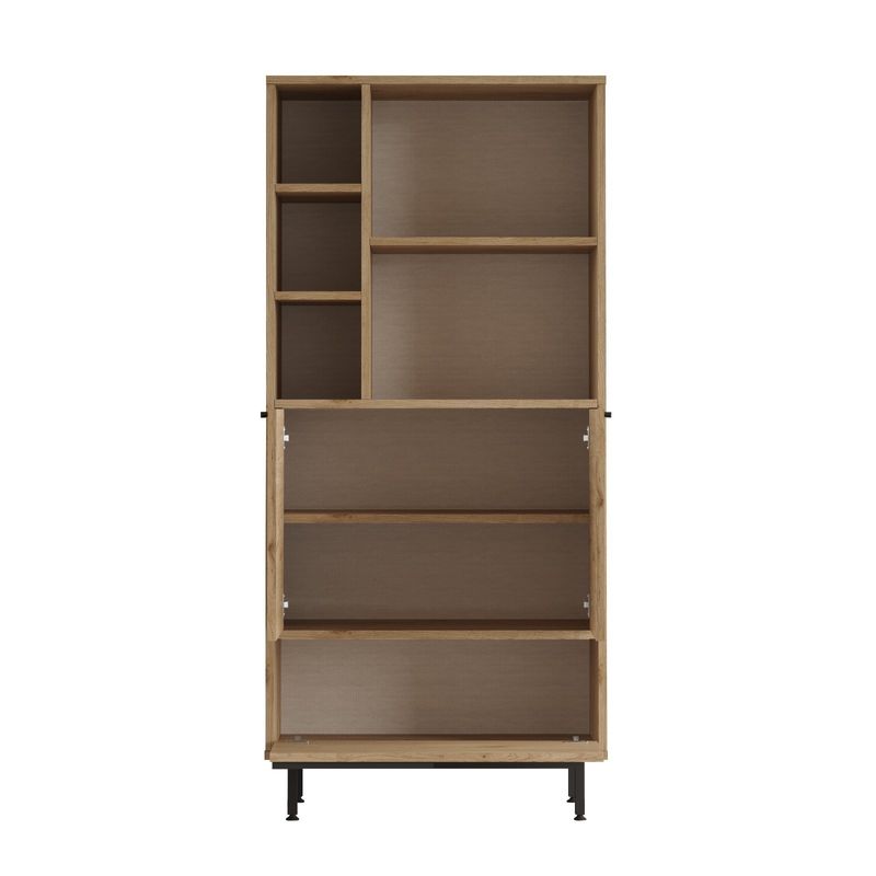 Casa si Gradina - Mobilier - Mobilier baie - Corpuri baie - Dulap baie, Hanah Home, pal melaminat, nuc, 74.8x35.5x161.6 cm - Infinity.ro