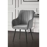 Casa si Gradina - Mobilier - Scaune si fotolii - Fotolii - Set fotolii, Hanah Home, mdf si poliester, gri si negru, 46x44x89 cm - Infinity.ro