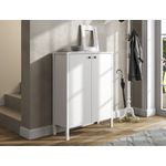 Casa si Gradina - Mobilier - Dulapuri si sifoniere - Dulapuri pantofi - Dulap pantofi, Hanah Home, pal melaminat, lemn si alb, 90x35x118 cm - Infinity.ro