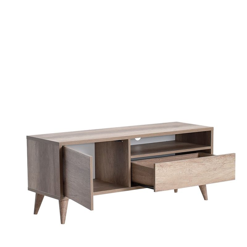 Casa si Gradina - Mobilier - Comode si corpuri - Comode - Comoda tv, Hanah Home, pal melaminat, nuc deschis, 120x40x50 cm - Infinity.ro