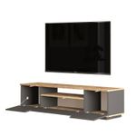 Casa si Gradina - Mobilier - Seturi de mobilier - Seturi living - Set mobilier living, Hanah Home, pal melaminat, pin atlantic si antracit, tv 180x44.6x44.5 cm, masuta 90x28.6x60 cm, consola 180x75x44.5 cm - Infinity.ro