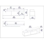 Casa si Gradina - Mobilier - Comode si corpuri - Comode - Comoda tv, Hanah Home, pal melaminat, negru si nuc, 149.8x35.3x42.9 cm - Infinity.ro