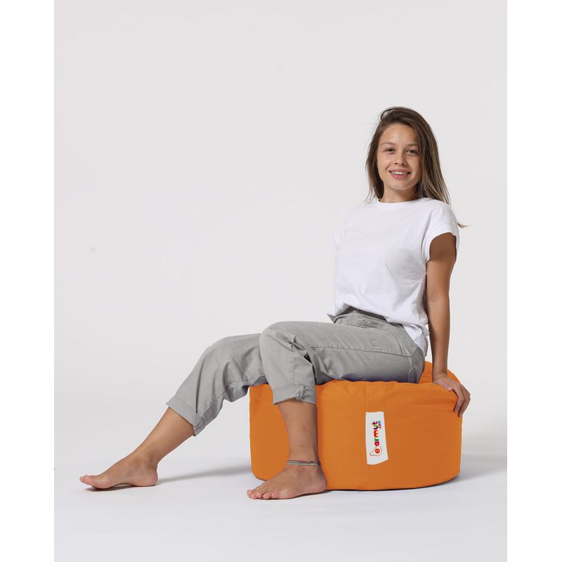 Casa si Gradina - Mobilier - Scaune si fotolii - Tabureti - Taburet de gradina, Hanah Home, polistiren reciclat, portocaliu, 55x55x30 cm - Infinity.ro