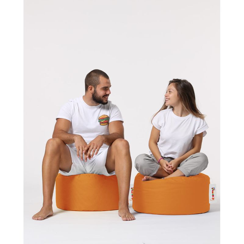 Casa si Gradina - Mobilier - Scaune si fotolii - Tabureti - Taburet de gradina, Hanah Home, polistiren reciclat, portocaliu, 55x55x30 cm - Infinity.ro