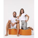 Casa si Gradina - Mobilier - Scaune si fotolii - Tabureti - Taburet de gradina, Hanah Home, polistiren reciclat, portocaliu, 55x55x30 cm - Infinity.ro