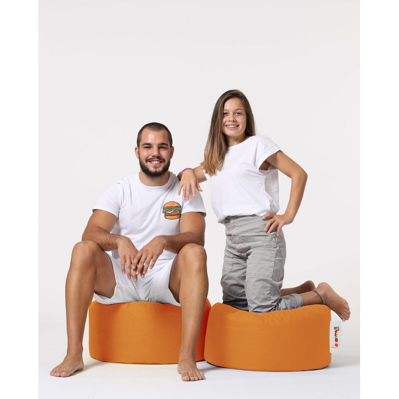 Casa si Gradina - Mobilier - Scaune si fotolii - Tabureti - Taburet de gradina, Hanah Home, polistiren reciclat, portocaliu, 55x55x30 cm - Infinity.ro