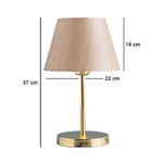 Casa si Gradina - Corpuri si surse de iluminat - Veioze si lampi - Veioze - Veioza, Opviq, textil, bej auriu, 22x14x37 cm - Infinity.ro