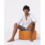 Casa si Gradina - Mobilier - Scaune si fotolii - Tabureti - Taburet de gradina, Hanah Home, polistiren reciclat, portocaliu, 55x55x30 cm - Infinity.ro