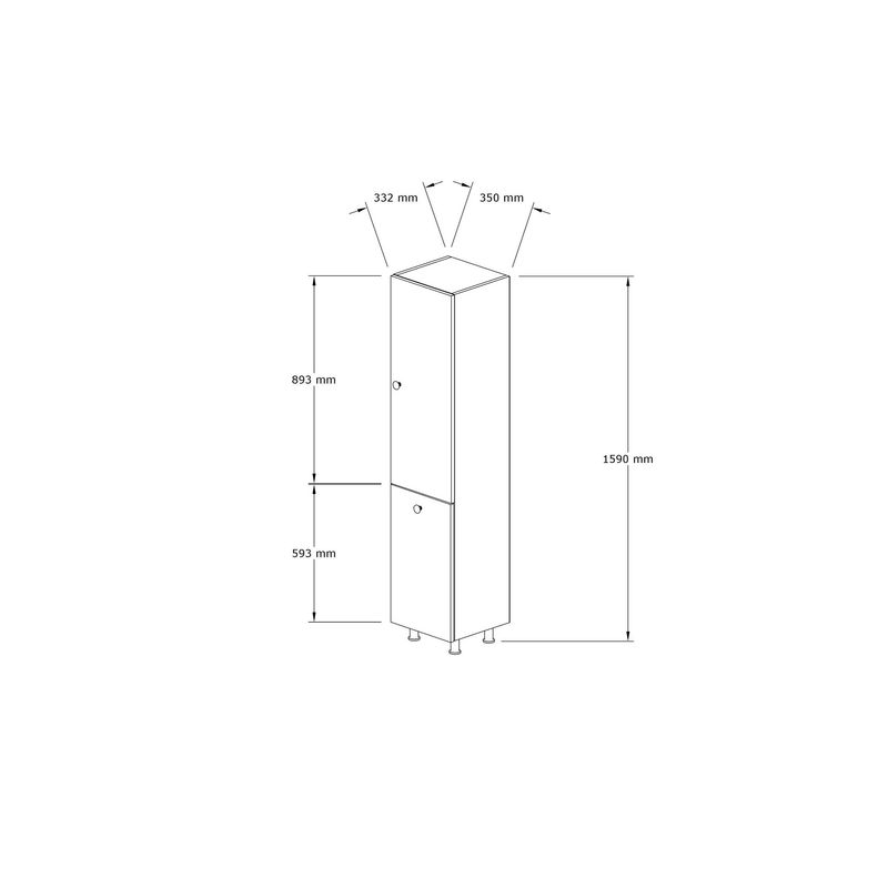 Casa si Gradina - Mobilier - Mobilier baie - Corpuri baie - Dulap baie, Hanah Home, pal melaminat, nuc, 35x31.9x154.8 cm - Infinity.ro