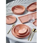 Casa si Gradina - Bucatarie si vesela - Vesela si tacamuri - Platouri de bucatarie - Platou de servire, Hermia, ceramica, somon, 16x35x1 cm - Infinity.ro