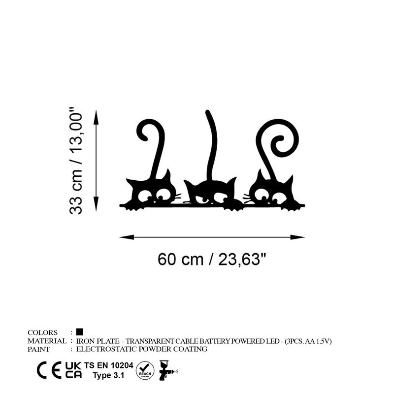 Casa si Gradina - Corpuri si surse de iluminat - Plafoniere, aplice si spoturi - Aplica decorativa de perete, Wallxpert, metal, negru, 33x60 cm - Infinity.ro