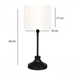 Casa si Gradina - Corpuri si surse de iluminat - Veioze si lampi - Veioze - Veioza, Opviq, metal, crem, 49 cm - Infinity.ro