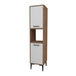 Casa si Gradina - Mobilier - Mobilier baie - Corpuri baie - Dulap multifunctional, Hanah Home, pal melaminat, pin atlantic si alb, 35x35x153.6 cm - Infinity.ro