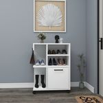 Casa si Gradina - Mobilier - Mobilier baie - Corpuri baie - Dulap multifunctional, Hanah Home, PAL melaminat, alb, 80.9x35x60 cm - Infinity.ro