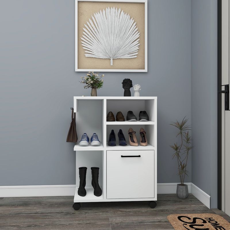 Casa si Gradina - Mobilier - Mobilier baie - Corpuri baie - Dulap multifunctional, Hanah Home, PAL melaminat, alb, 80.9x35x60 cm - Infinity.ro