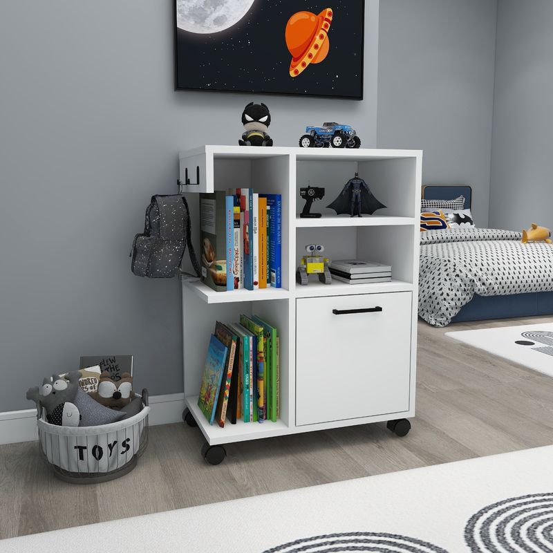 Casa si Gradina - Mobilier - Mobilier baie - Corpuri baie - Dulap multifunctional, Hanah Home, PAL melaminat, alb, 80.9x35x60 cm - Infinity.ro