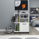 Casa si Gradina - Mobilier - Mobilier baie - Corpuri baie - Dulap multifunctional, Hanah Home, PAL melaminat, alb, 80.9x35x60 cm - Infinity.ro