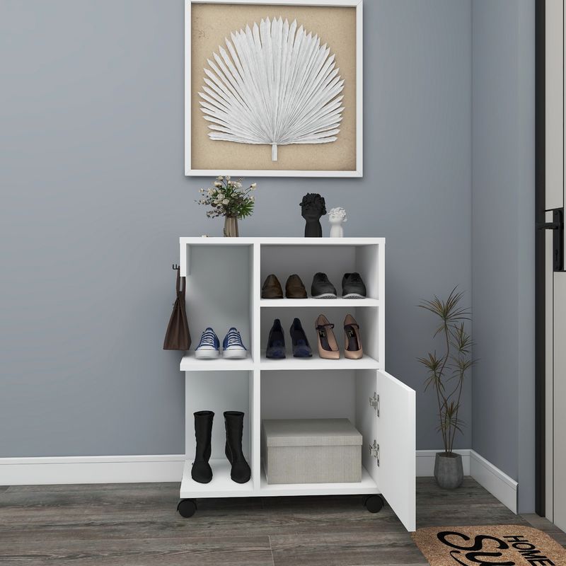 Casa si Gradina - Mobilier - Mobilier baie - Corpuri baie - Dulap multifunctional, Hanah Home, PAL melaminat, alb, 80.9x35x60 cm - Infinity.ro