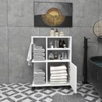 Casa si Gradina - Mobilier - Mobilier baie - Corpuri baie - Dulap multifunctional, Hanah Home, PAL melaminat, alb, 80.9x35x60 cm - Infinity.ro