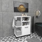 Casa si Gradina - Mobilier - Mobilier baie - Corpuri baie - Dulap multifunctional, Hanah Home, PAL melaminat, alb, 80.9x35x60 cm - Infinity.ro