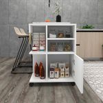 Casa si Gradina - Mobilier - Mobilier baie - Corpuri baie - Dulap multifunctional, Hanah Home, PAL melaminat, alb, 80.9x35x60 cm - Infinity.ro