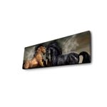 Casa si Gradina - Electrice - Tablouri electrice si accesorii - Tablou decorativ cu led, Wallxpert, panza piele de caprioara, multicolor, 30x90 cm, 239SHN3219 - Infinity.ro