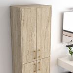 Casa si Gradina - Mobilier - Mobilier baie - Corpuri baie - Dulap baie, Hanah Home, pal melaminat, travertin, 60x35x200 cm - Infinity.ro