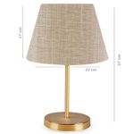 Casa si Gradina - Corpuri si surse de iluminat - Veioze si lampi - Veioze - Veioza, Opviq, pvc si metal, bej auriu, 37 cm - Infinity.ro