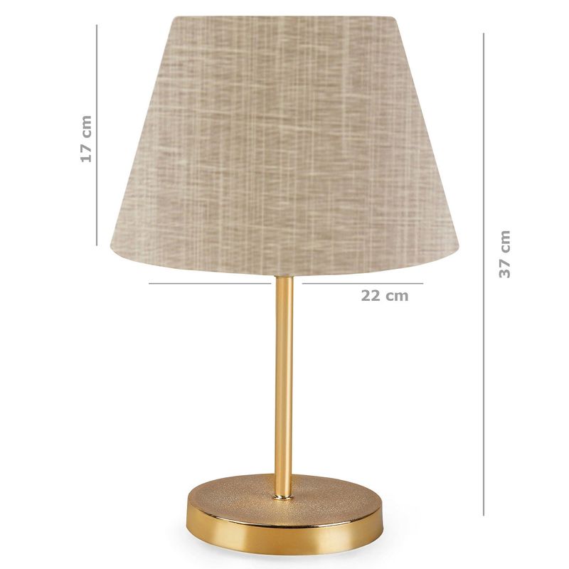 Casa si Gradina - Corpuri si surse de iluminat - Veioze si lampi - Veioze - Veioza, Opviq, pvc si metal, bej auriu, 37 cm - Infinity.ro