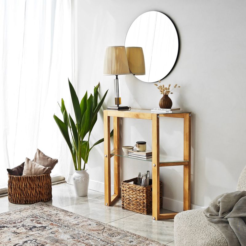 Casa si Gradina - Mobilier - Comode si corpuri - Comode - Comoda, Hanah Home, lemn masiv, stejar, 85x31x85 cm - Infinity.ro