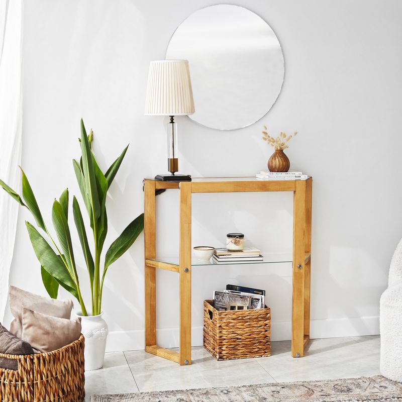 Casa si Gradina - Mobilier - Comode si corpuri - Comode - Comoda, Hanah Home, lemn masiv, stejar, 85x31x85 cm - Infinity.ro