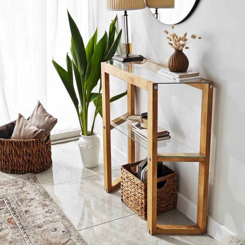 Casa si Gradina - Mobilier - Comode si corpuri - Comode - Comoda, Hanah Home, lemn masiv, stejar, 85x31x85 cm - Infinity.ro
