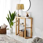 Casa si Gradina - Mobilier - Comode si corpuri - Comode - Comoda, Hanah Home, lemn masiv, stejar, 85x31x85 cm - Infinity.ro