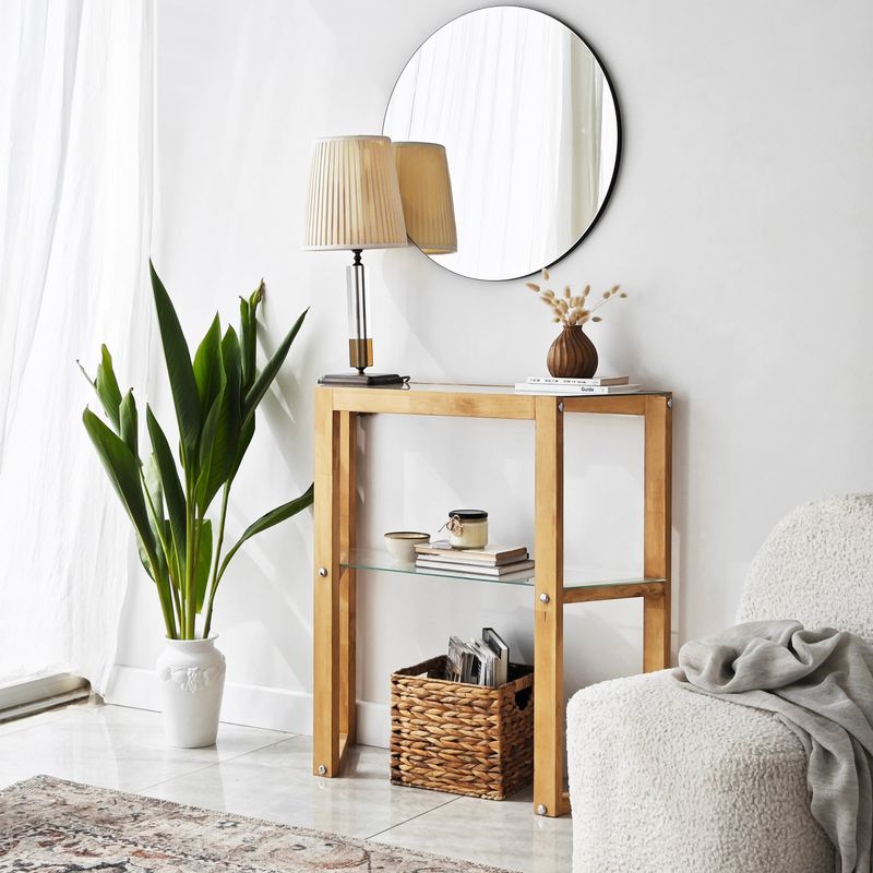 Casa si Gradina - Mobilier - Comode si corpuri - Comode - Comoda, Hanah Home, lemn masiv, stejar, 85x31x85 cm - Infinity.ro