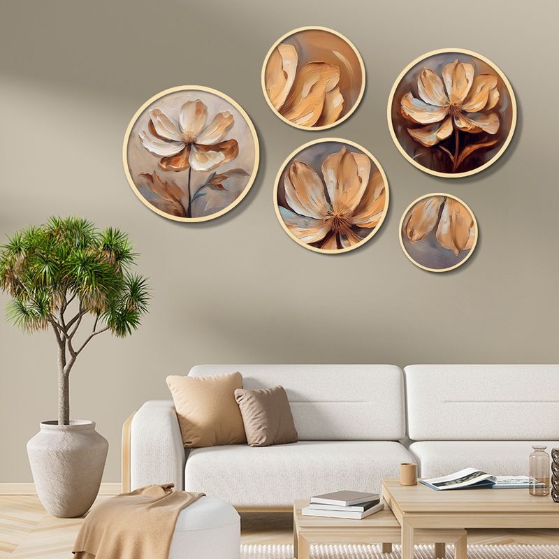 Casa si Gradina - Decoratiuni - Tablouri - Set tablouri decorative, Wallxpert, lemn masiv, multicolor, 43.5x43.5 cm, 5 piese, 693BSE6119 - Infinity.ro