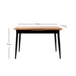 Casa si Gradina - Mobilier - Mese si birouri - Mese bucatarie si dining - Masa extensibila, Hanah Home, PAL melaminat, pin atlantic, 120x70x75 cm, extensibila pana la 150 cm - Infinity.ro