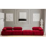 Casa si Gradina - Mobilier - Scaune si fotolii - Tabureti - Taburet, Hanah Home, lemn fag si pal, rosu, 95x95x45 cm - Infinity.ro