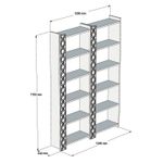 Casa si Gradina - Mobilier - Biblioteci si rafturi - Biblioteci - Biblioteca, Hanah Home, pal melaminat, nuc crem, 124.6x24.2x170 cm - Infinity.ro
