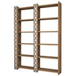 Casa si Gradina - Mobilier - Biblioteci si rafturi - Biblioteci - Biblioteca, Hanah Home, pal melaminat, nuc crem, 124.6x24.2x170 cm - Infinity.ro