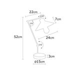 Casa si Gradina - Corpuri si surse de iluminat - Veioze si lampi - Veioze - Veioza, Opviq, metal, negru, baza lemn, 24x52 cm - Infinity.ro