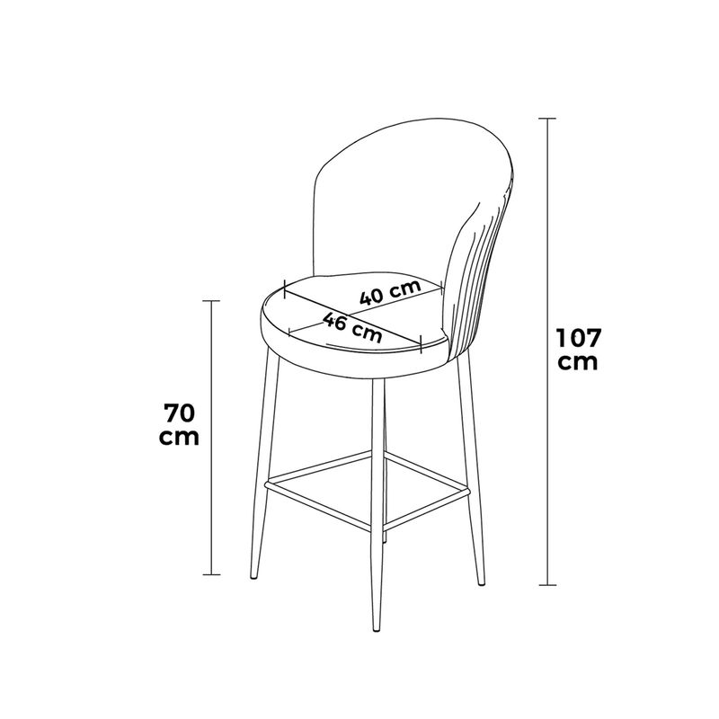 Casa si Gradina - Mobilier - Scaune si fotolii - Tabureti - Set tabureti bar, Hanah Home, metal, piele ecologica, negru, 46x40x107 cm, 6 bucati - Infinity.ro