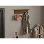 Casa si Gradina - Mobilier - Organizare si depozitare - Cuiere - Cuier de perete, Hanah Home, panou aglomerat melaminat, nuc, 60x14.5x16.3 cm - Infinity.ro