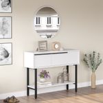 Casa si Gradina - Mobilier - Comode si corpuri - Console - Consola, Hanah Home, PAL melaminat, alb, 100x29.5x76 cm - Infinity.ro