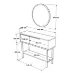 Casa si Gradina - Mobilier - Comode si corpuri - Console - Consola, Hanah Home, PAL melaminat, alb, 100x29.5x76 cm - Infinity.ro