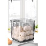 Casa si Gradina - Mobilier - Organizare si depozitare - Recipiente depozitare - Cos depozitare, Hermia, plastic, fumuriu, 18x18x18 cm - Infinity.ro