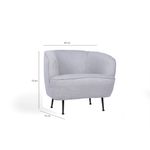 Casa si Gradina - Mobilier - Scaune si fotolii - Fotolii - Fotoliu, Hanah Home, stofa tip in, gri deschis, 83x72x75 cm - Infinity.ro